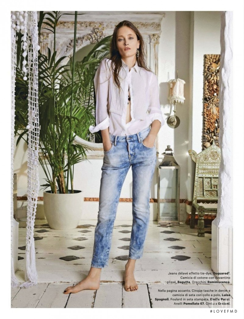 Iekeliene Stange featured in Blue Jeans, June 2013