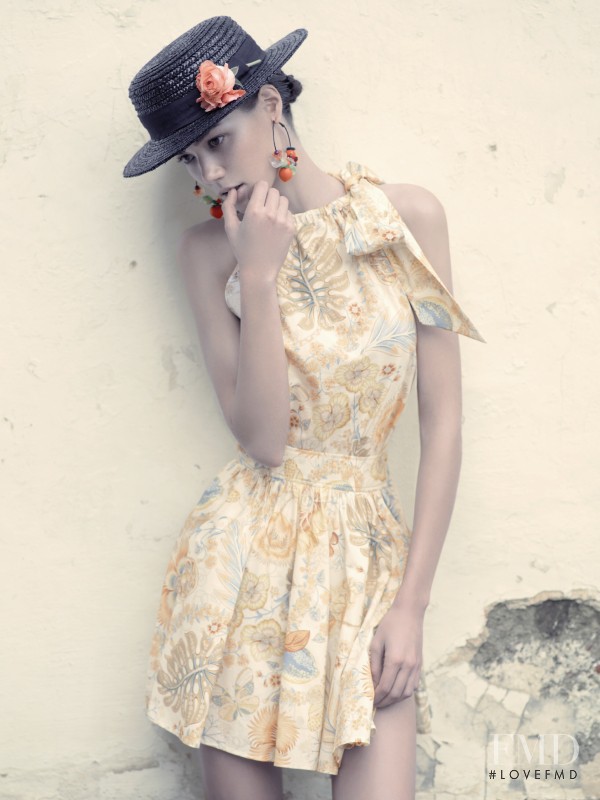Sheila Marquez featured in Mademoiselle en Fleur, April 2011