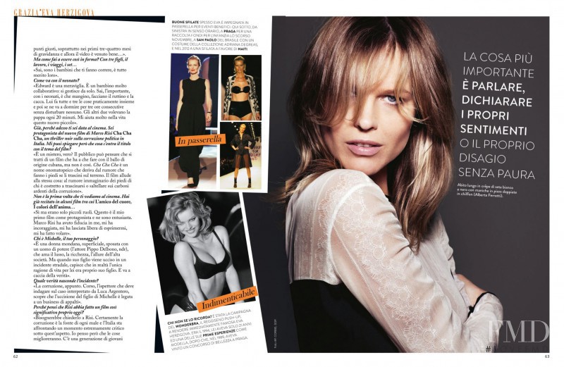 Eva Herzigova featured in Quello Che Rende Speciale Una Donna, June 2013