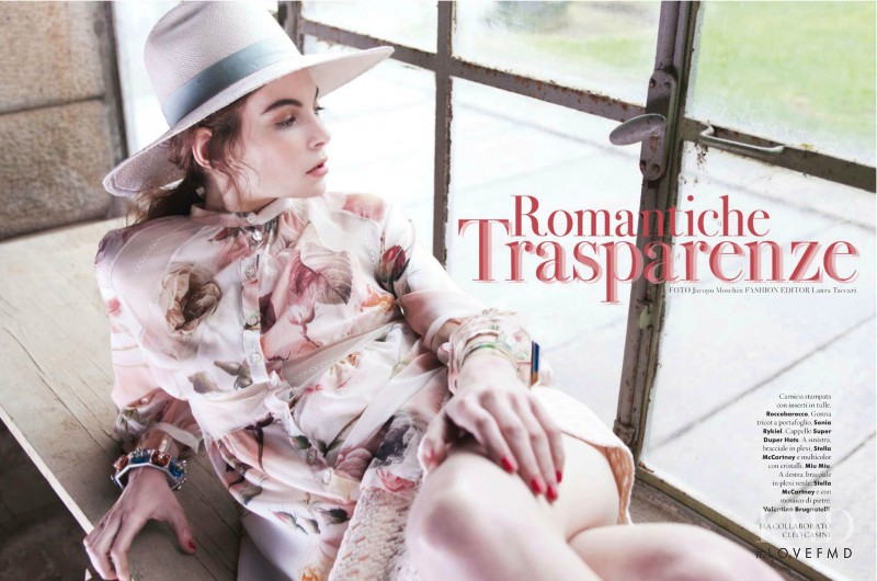 Hannah Noble featured in Romantiche Trasparenze, June 2013