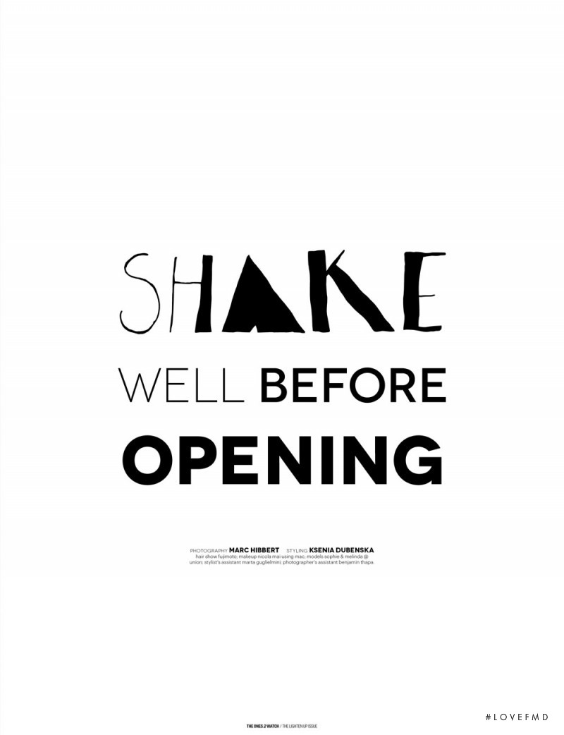 Shake Well Before Opening, May 2013