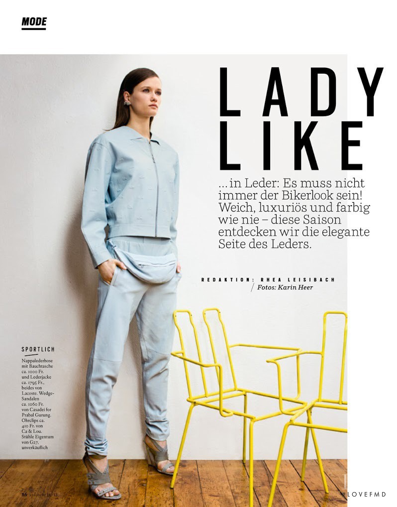 Katerina Netolicka featured in Lady Like, June 2013