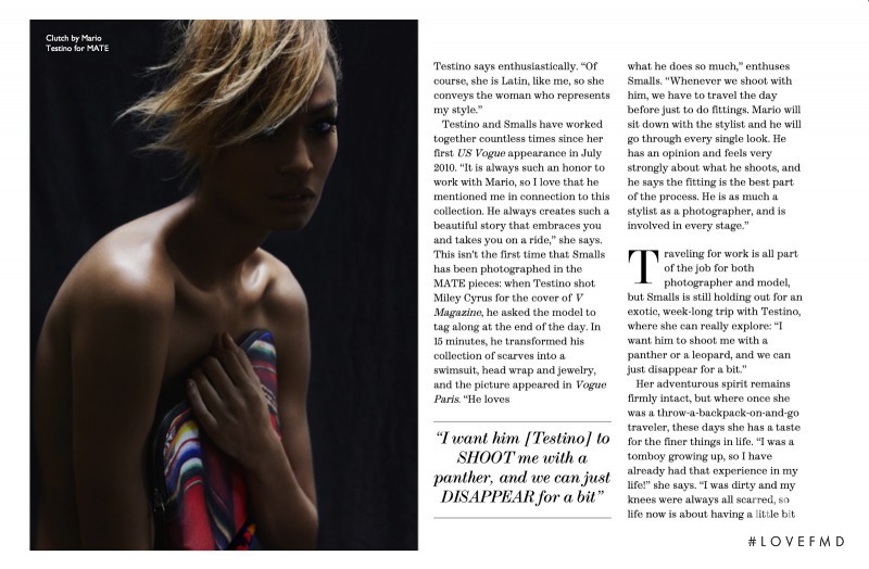 Joan Smalls featured in Small\'s World, June 2013