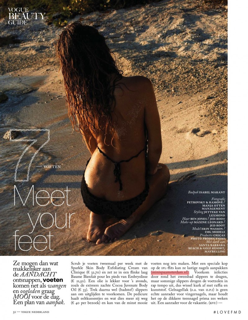 Erin Wasson featured in Beach Chic, July 2013