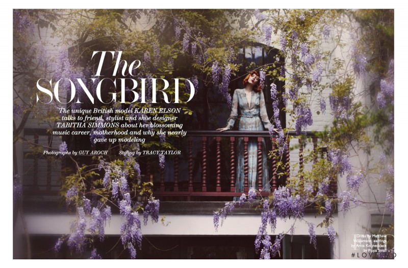 Karen Elson featured in The Songbird, June 2013