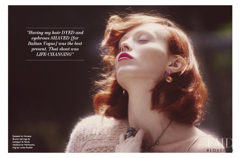 Karen Elson featured in The Songbird, June 2013