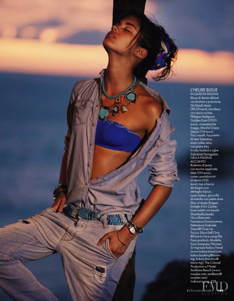 Sara Sampaio featured in Blue & Blu, July 2013