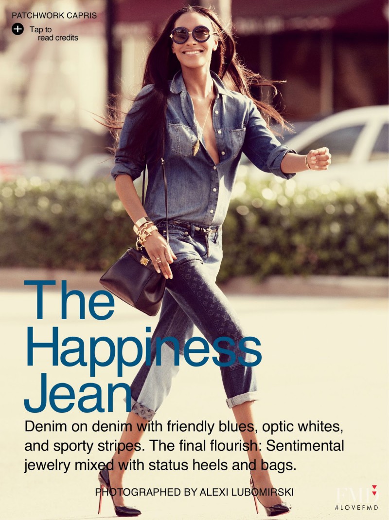 Jourdan Dunn featured in The Happiness Jean, July 2013