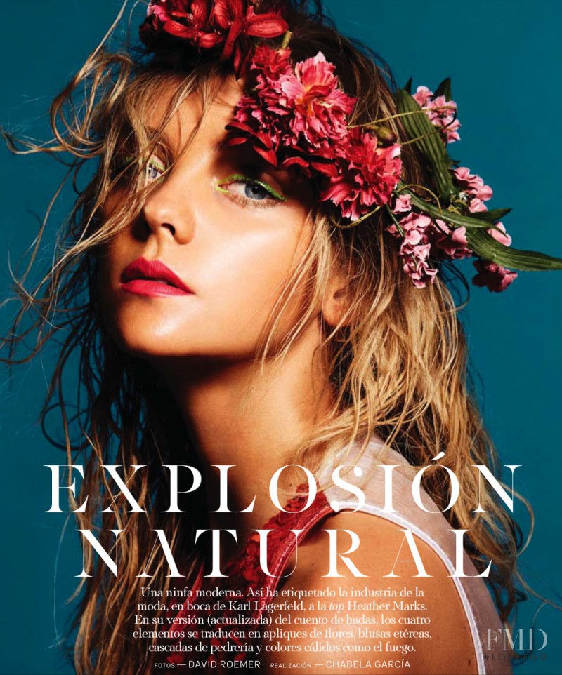 Heather Marks featured in Explosión Natural, June 2013