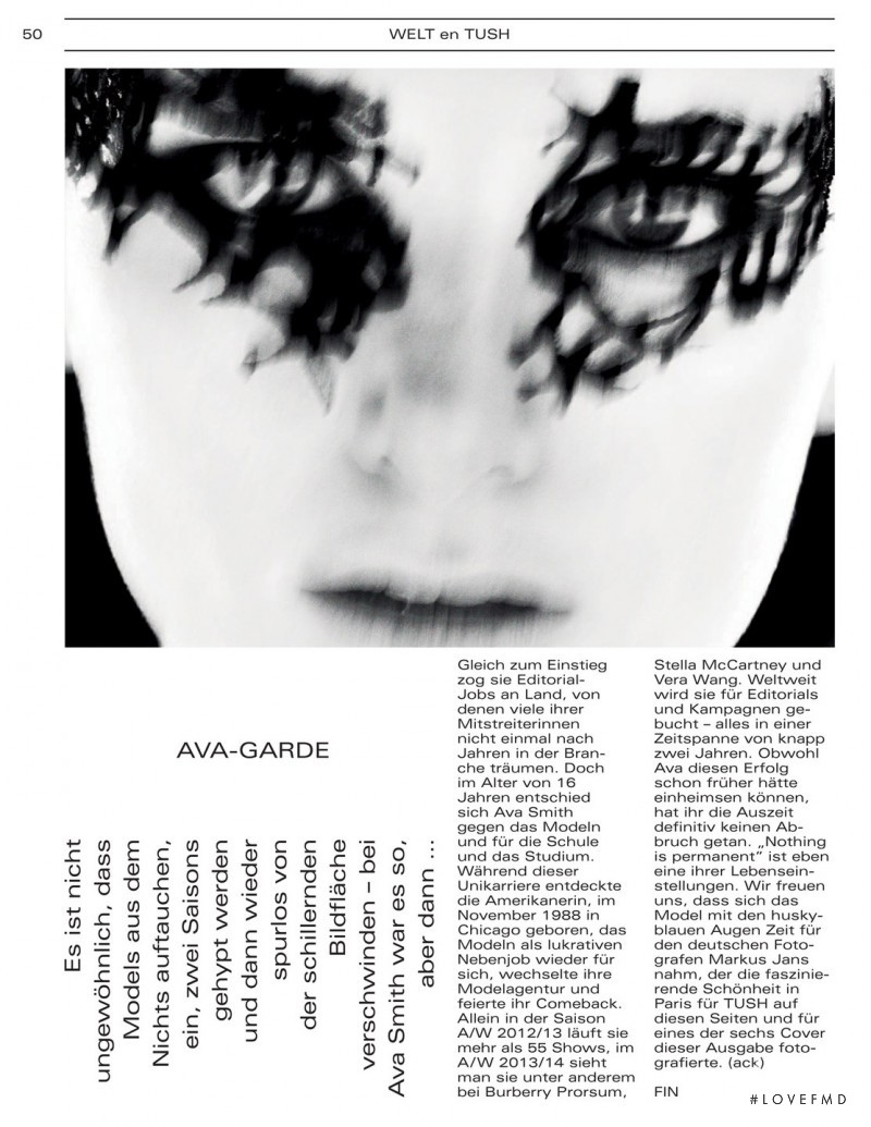 Ava Smith featured in Ava-Garde, June 2013