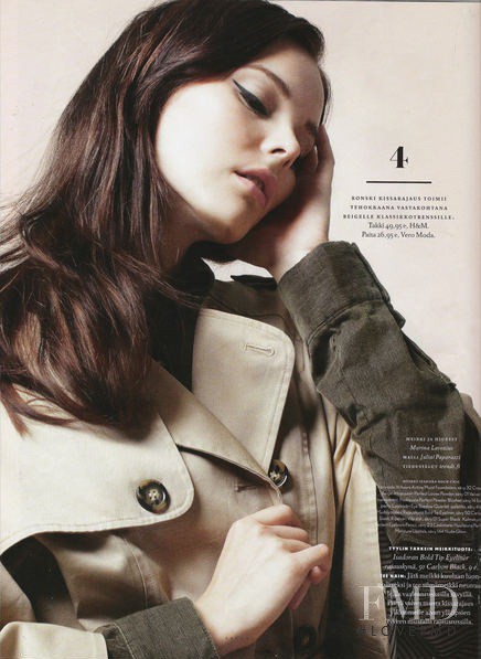 Julia Valimaki featured in Kahvi Maidolia, September 2010