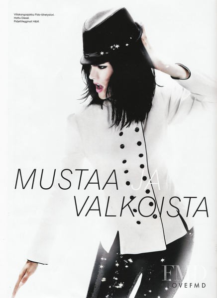 Julia Valimaki featured in Mustaa Ja Valkoista, October 2009