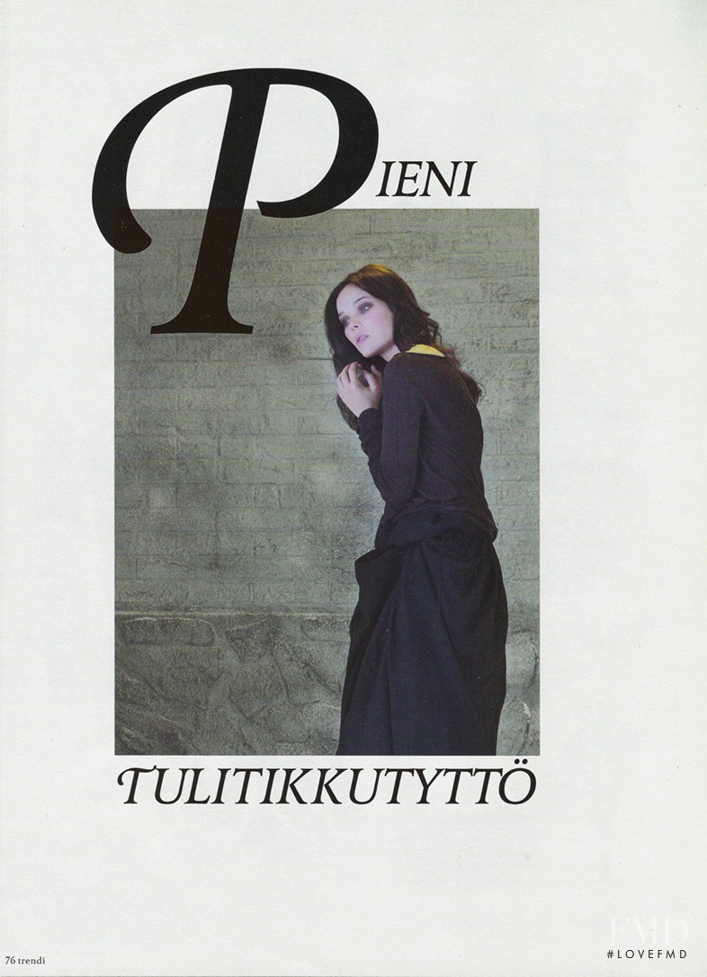 Julia Valimaki featured in Pieni Tulitikkutytto, December 2008