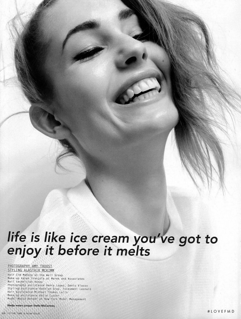 Nadja Bender featured in Life Is Like Ice Cream You\'ve Got To Enjoy It Before It Melts, June 2013