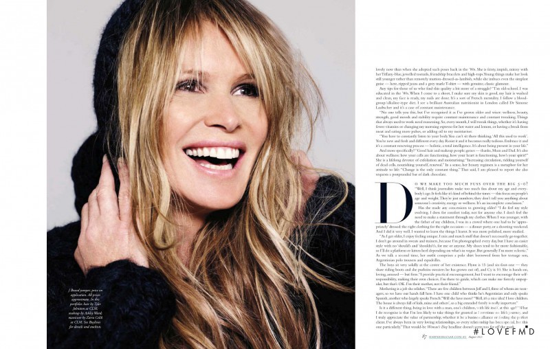 Elle Macpherson featured in Return Of The Mac, August 2013