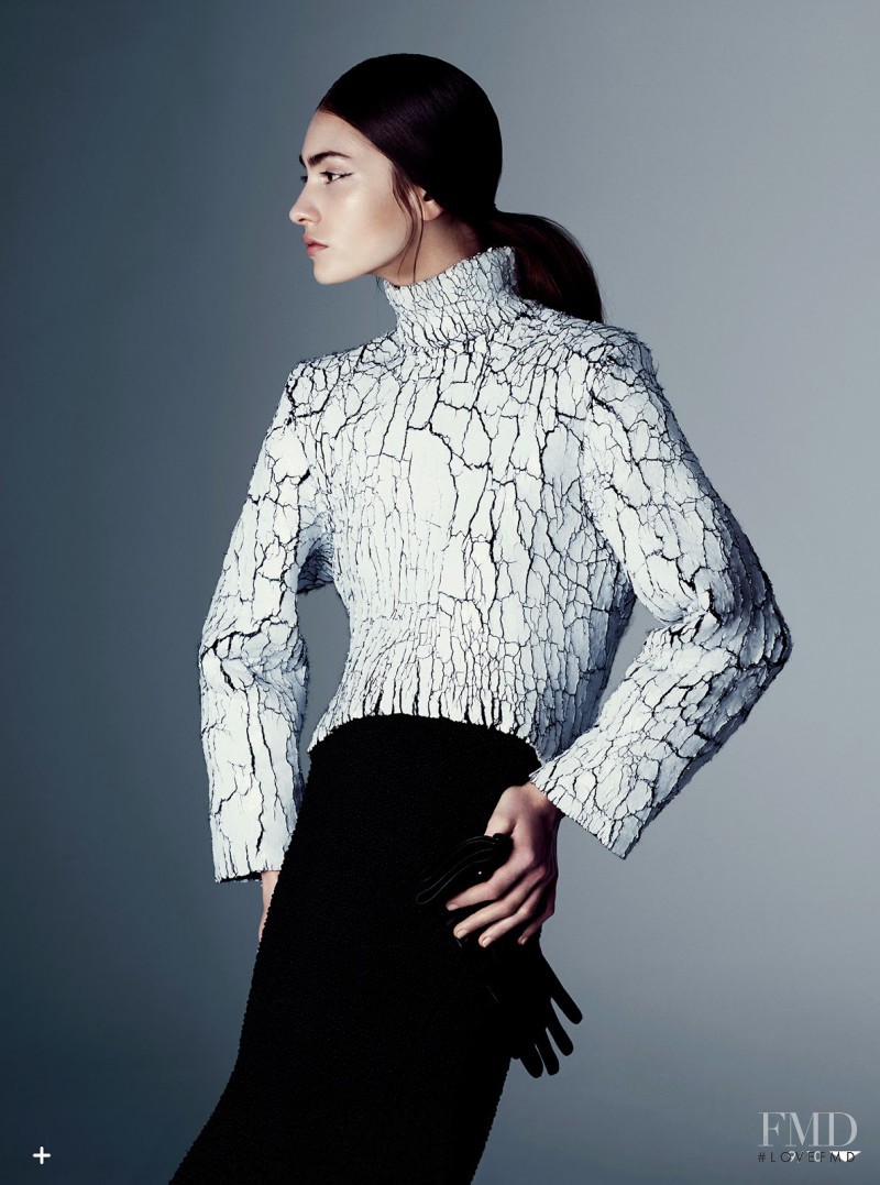 Marine Deleeuw featured in Dressing In Black And White, August 2013