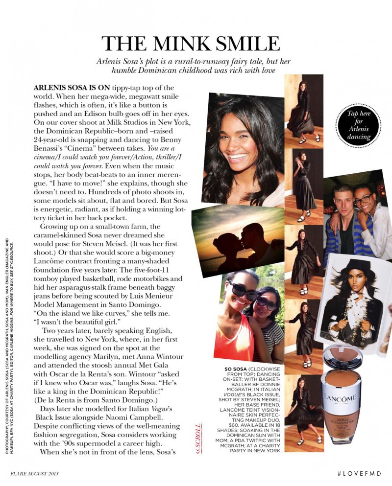 Arlenis Sosa featured in Every Day Is A Luxury, August 2013