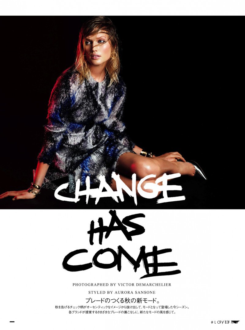 Toni Garrn featured in Change Has Come, August 2013