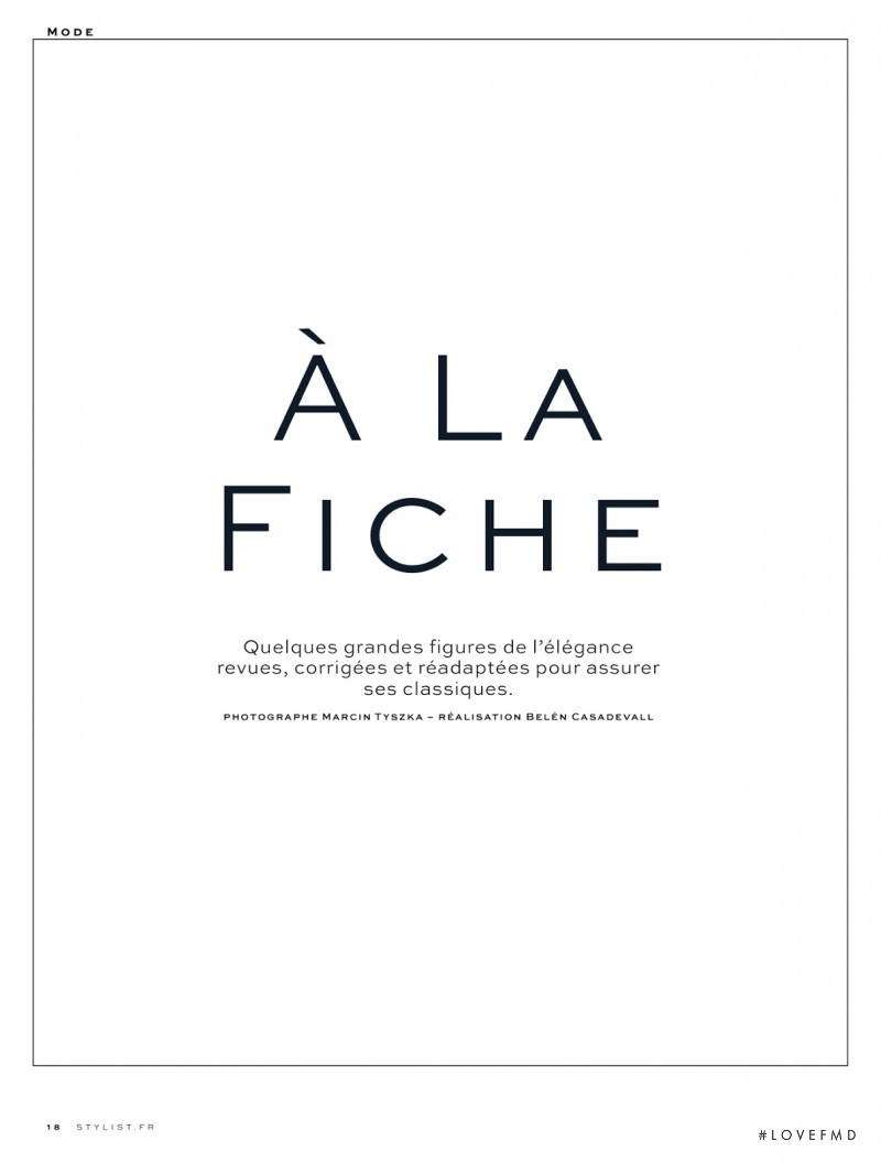 A La Fiche, July 2013