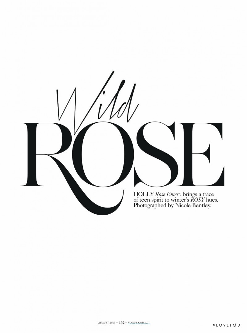 Holly Rose Emery featured in Wild Rose, August 2013