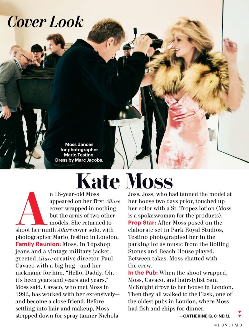 Kate Moss featured in The Face, August 2013