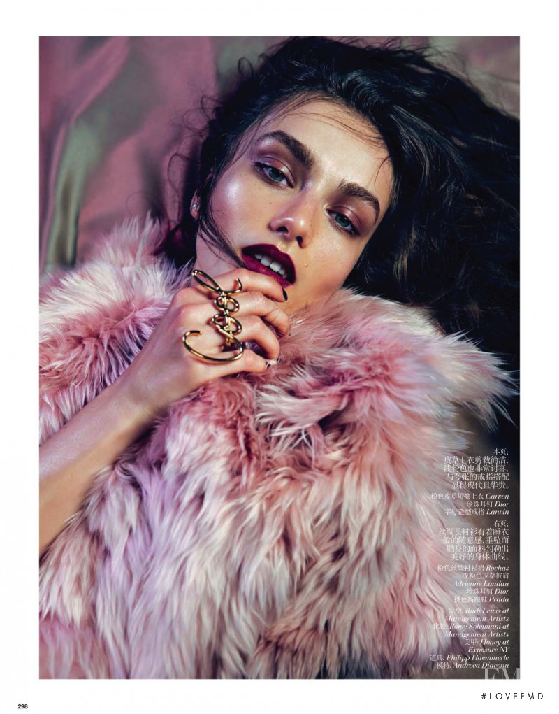 Andreea Diaconu featured in Crimson Blush, August 2013