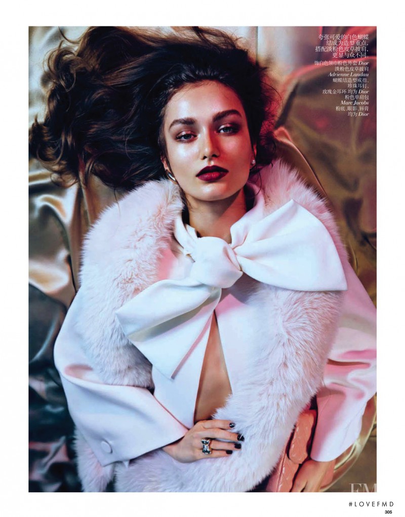 Andreea Diaconu featured in Crimson Blush, August 2013