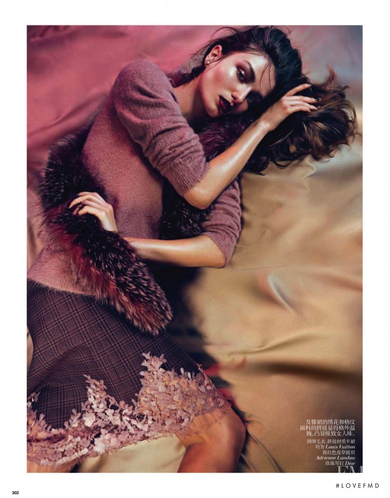 Andreea Diaconu featured in Crimson Blush, August 2013