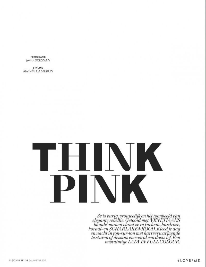 Think Pink, August 2013