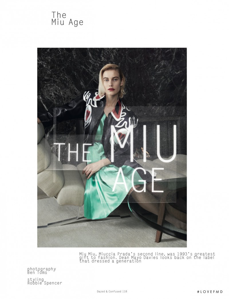 Delfine Bafort featured in The Miu Age, August 2013
