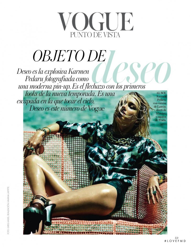 Karmen Pedaru featured in Chica De Ayer, August 2013