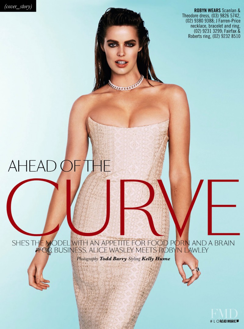 Robyn Lawley featured in Ahead of the Curve, July 2013