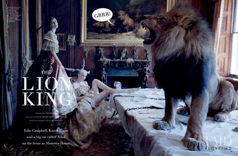 Karen Elson featured in The Lion King, August 2013