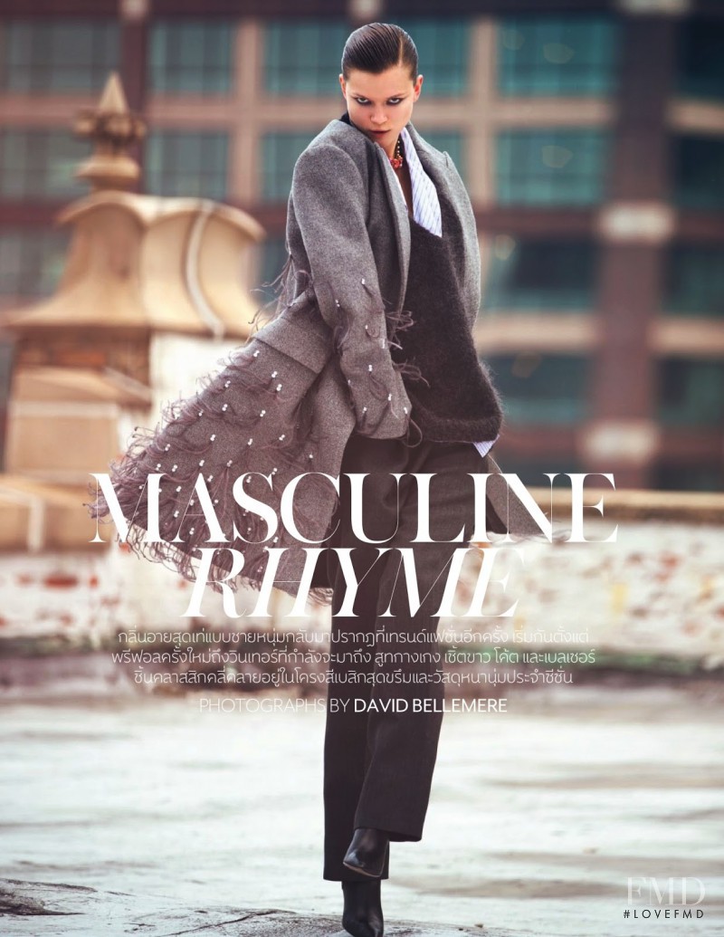 Kasia Struss featured in Masculine Rhyme, August 2013