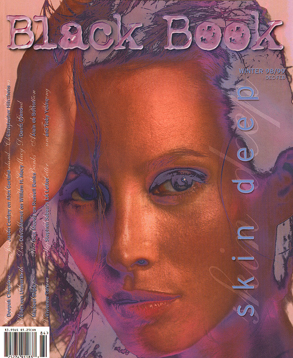 Christy Turlington featured on the BlackBook Magazine cover from December 1998