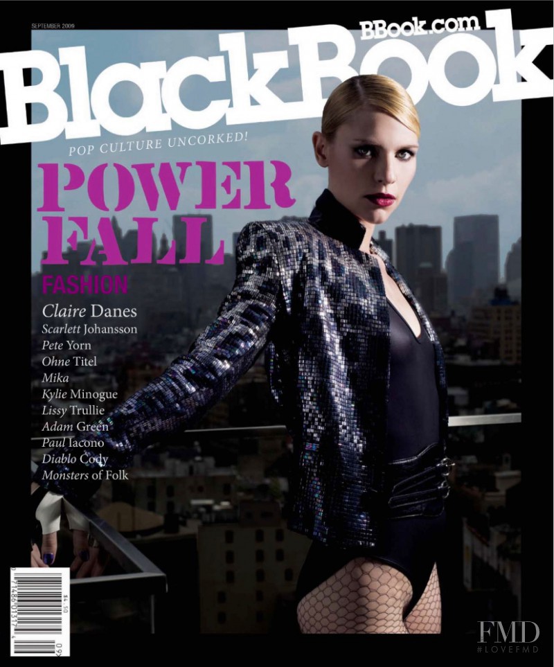 Claire Danes featured on the BlackBook Magazine cover from September 2009