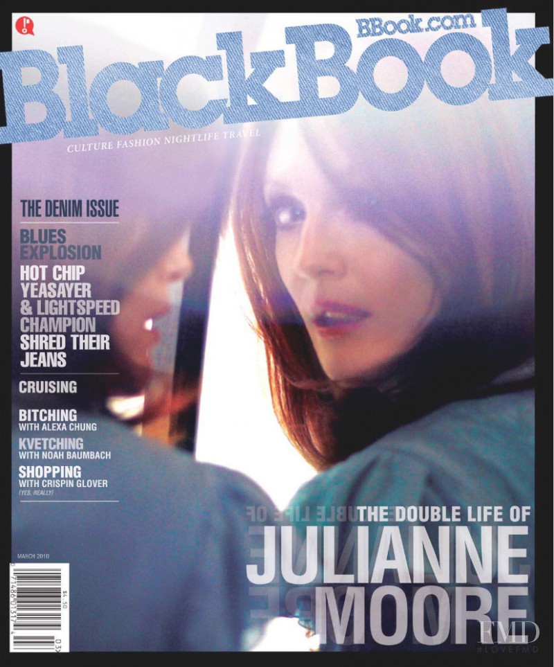 Julianne Moore featured on the BlackBook Magazine cover from March 2010