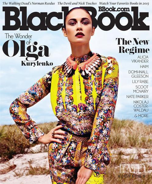 Olga Kurylenko featured on the BlackBook Magazine cover from December 2012