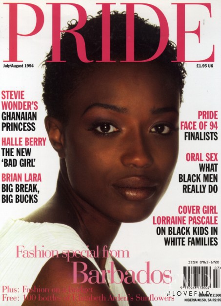 Lorraine Pascale featured on the PRIDE cover from July 1994