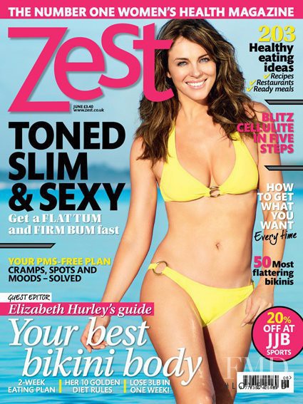 Elizabeth Hurley featured on the Zest cover from June 2010