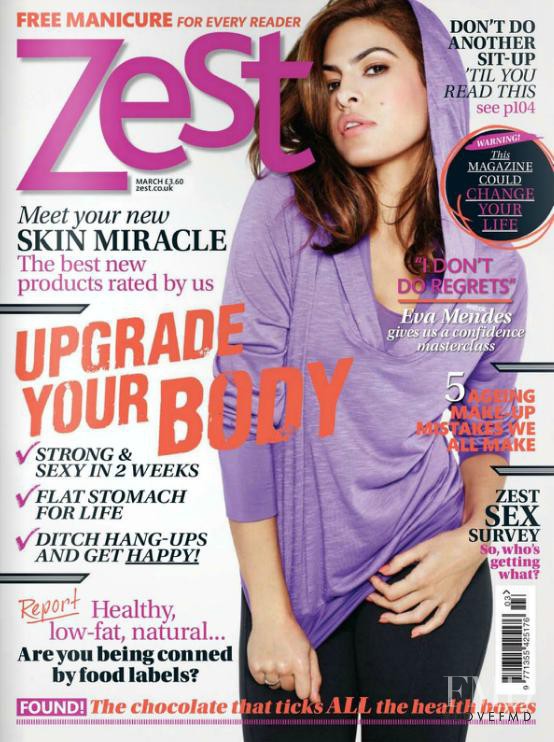 Eva Mendes featured on the Zest cover from March 2012