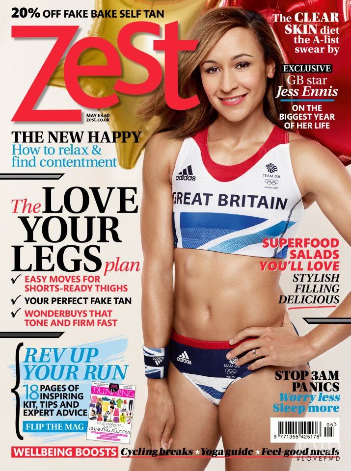Jess Ennis featured on the Zest cover from May 2012