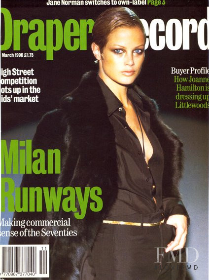 Carolyn Murphy featured on the Drapers cover from March 1996