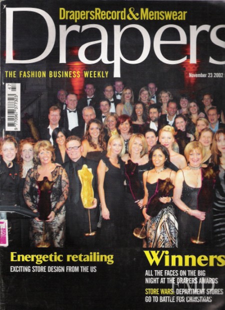  featured on the Drapers cover from November 2002