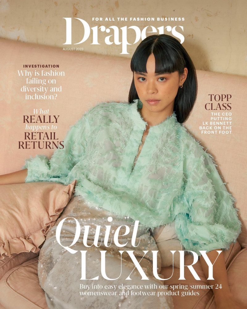 Cara Kong featured on the Drapers cover from August 2023
