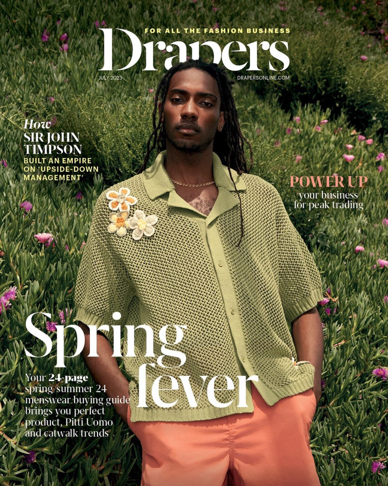 Luke Elus featured on the Drapers cover from July 2023