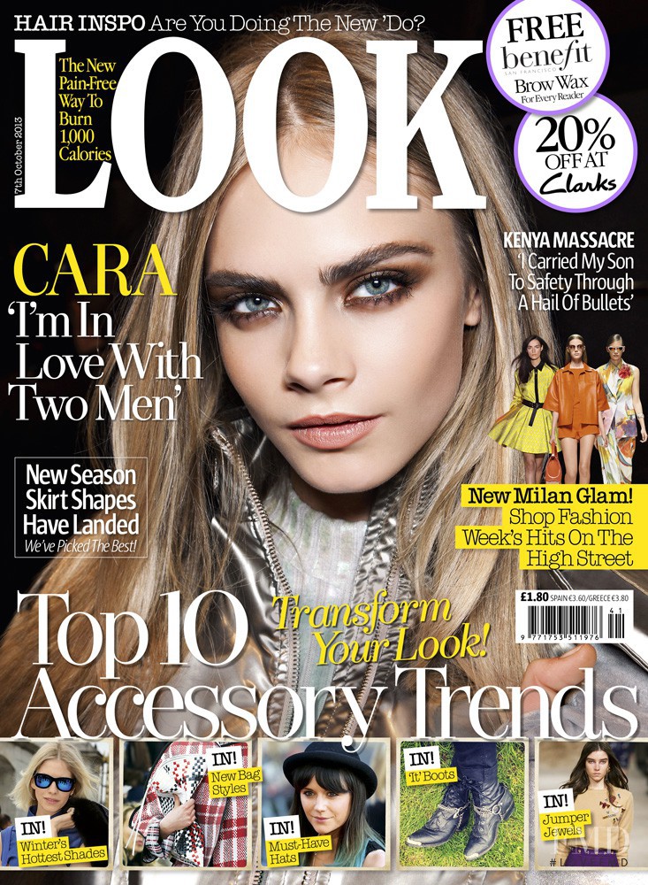 Cara Delevingne featured on the LOOK cover from October 2013