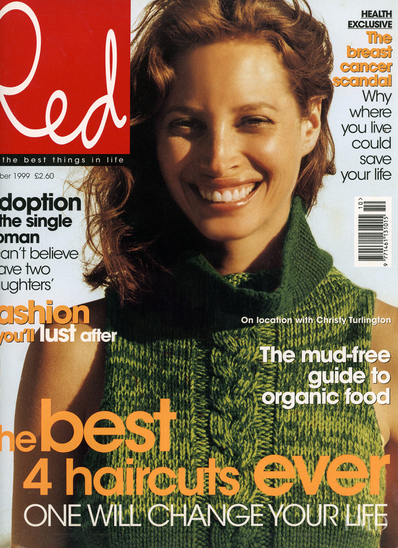 Christy Turlington featured on the Red cover from October 1999