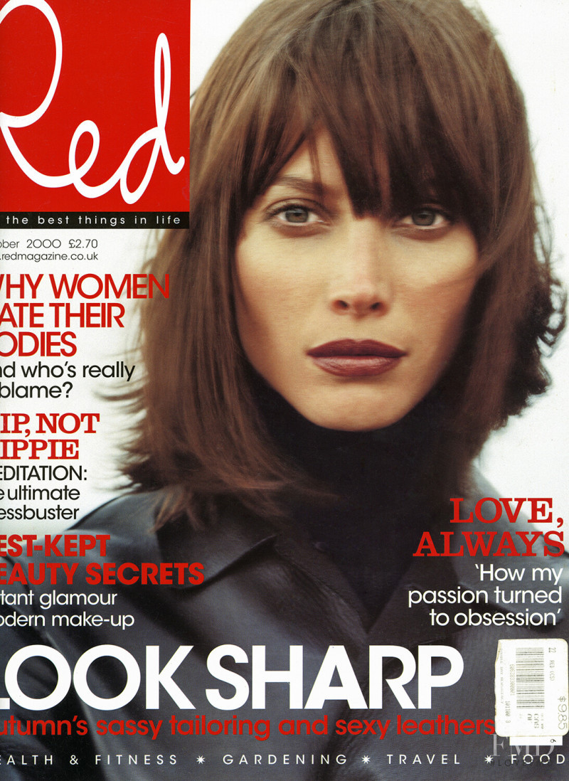Christy Turlington featured on the Red cover from October 2000
