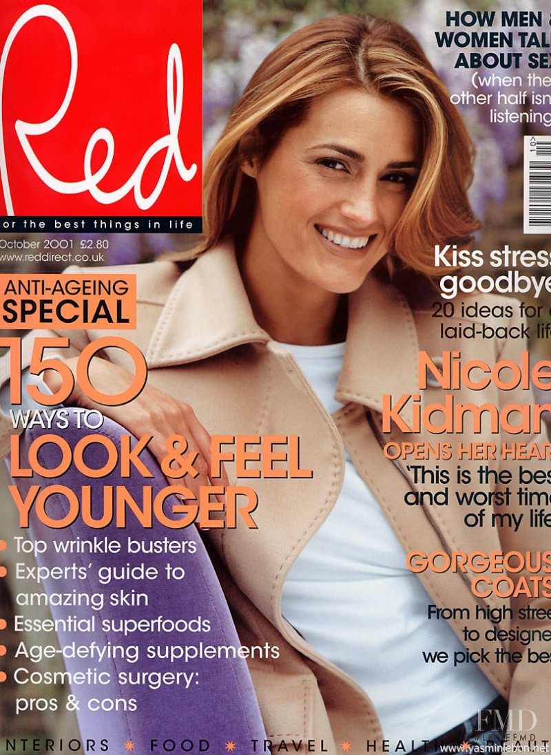 Yasmin Le Bon featured on the Red cover from October 2001